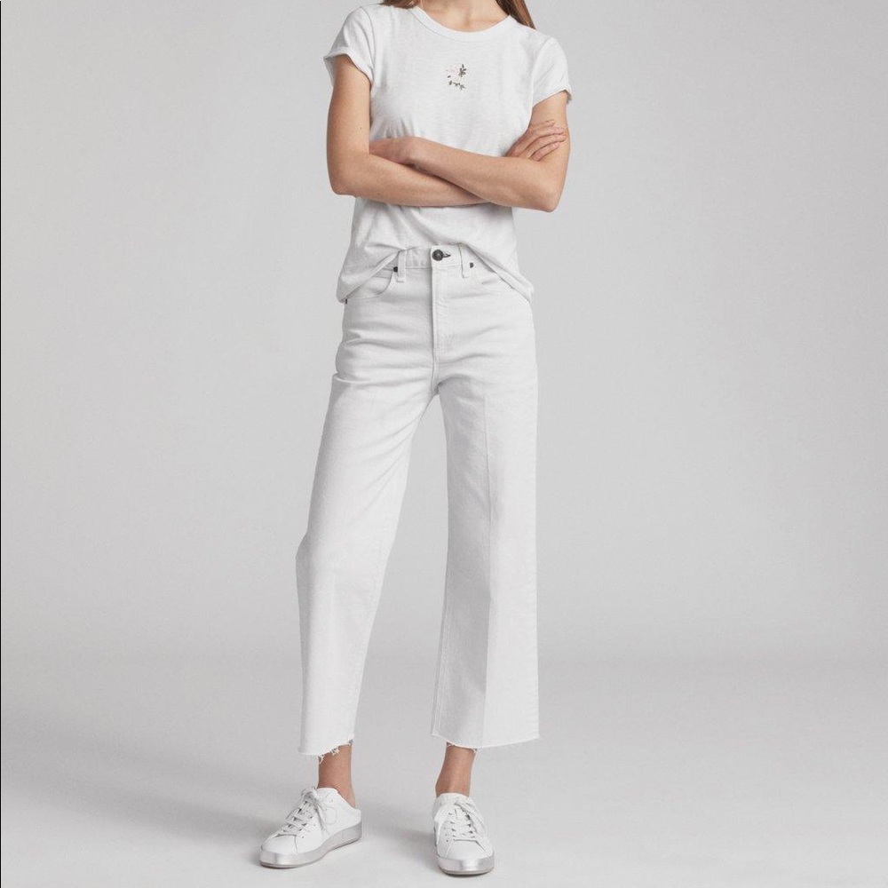 Rag & Bone Ankle Justine White Jean Size 24